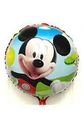 Mickey Mause Yuvarlak Folyo Balon 1 Adet 45 Cm