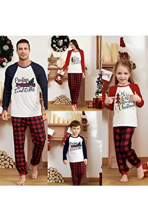 Noel Kız Çocuk Pijama-anne Kız Kombin-yeni Yıl Yılbaşı