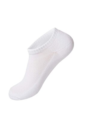 12 Çift Görünmez Sneakers Çorap (Beyaz Renk)