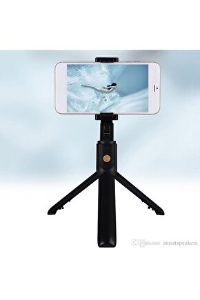 Bluetooth Lu Selfie Çubuğu Uzaktan Kumandalı Yatay Özçekim Tripod