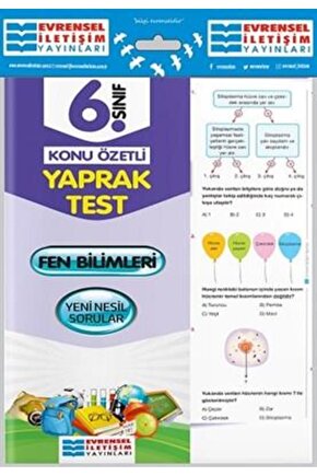 6.sınıf Fen Bilimleri Yaprak Test - Evrensel Iletişim Yayınları