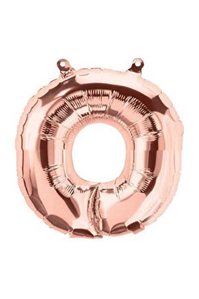 Rose Gold Folyo Balon 16 Inç 40 Cm ( O ) Harfi  ( 0 ) Sıfır Rakamı Olarakta Kullanılır