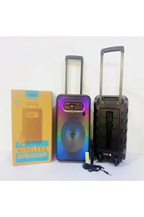 Mikrofonlu Bluetooth Hoparlör Led Işıklı Sd Kart Usb Fm Radyolu Kablosuz Speaker