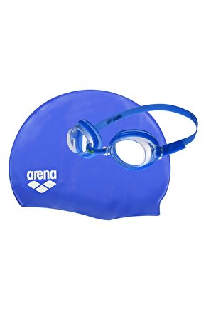 Arena Çocuk Antreman Yüzücü Gözlük - Bone Seti Mavi (9242370)