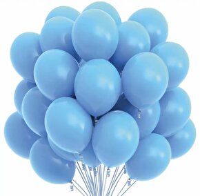 Pastel mavi  latex balon 10 adet