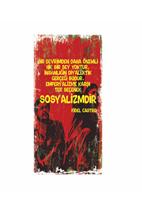 fidel castro che devrim sol siyasi küba ev dekorasyon tablo mini retro ahşap poster