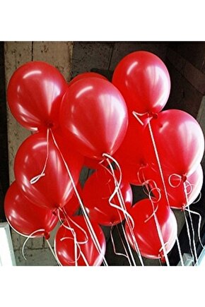 Kırmızı Metalik Balon 12inç 10lu Paket