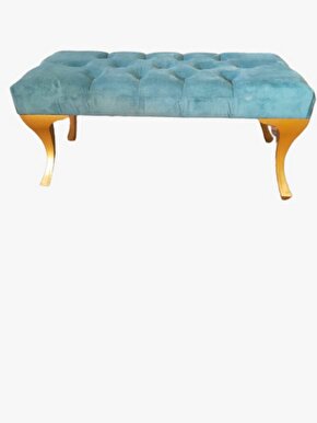 Kapitoneli Puf Gold Ayak 100cm