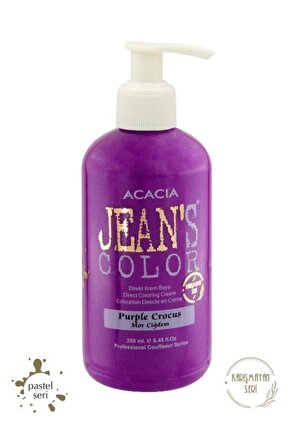 Jeans Color Mor Çiğdem 250 Ml.purple Crocus Pastel Amonyaksız Balyaj Renkli Saç Boyası