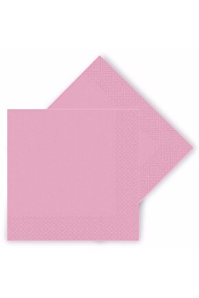 Renkli Kağıt Peçete 20li Pembe Renk 33x33