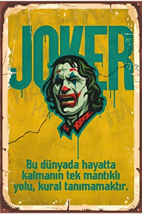 The Joker Sozleri Retro Ahşap Poster