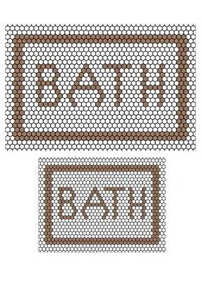 Bath Brown Kahverengi Yıkanabilir 2li Banyo Halısı