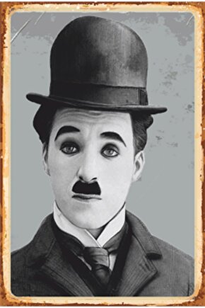 Charlie Chaplin Şarlo Retro Ahşap Poster