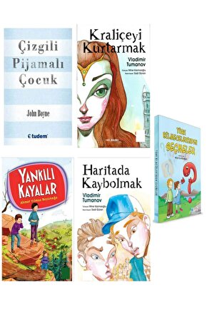 Çizgili Pijamalı Çocuk - Kraliçeyi Kurtarmak - Haritada Kaybolmak - Yankılı Kayalar ( 5 KİTAP )