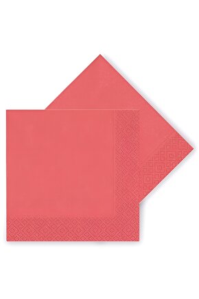 Renkli Kağıt Peçete 20li Kırmızı Renk 33x33