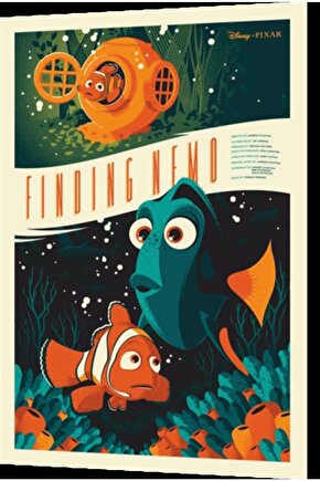 Kayıp Balık Nemo Sinema Retro Ahşap Poster