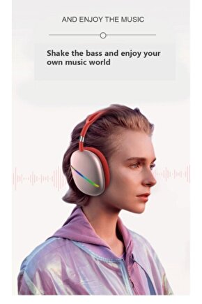 Yeni Model Bluetooth Kulaklık Led Işıklı Hd Ses Kaliteli Air Max Kulaklık