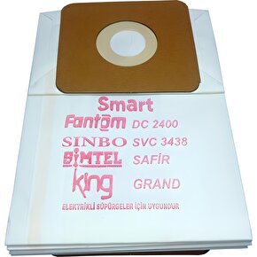 Dogant Sinbo Svc 3438 1600 Watt Uyumlu Süpürge Kağıt Toz Torbası 10 Adet+Motor Koruma Filtresi