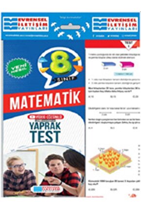 8.sınıf Matematik Yaprak Test Yeni Nesil - Evrensel Iletişim Yayınları