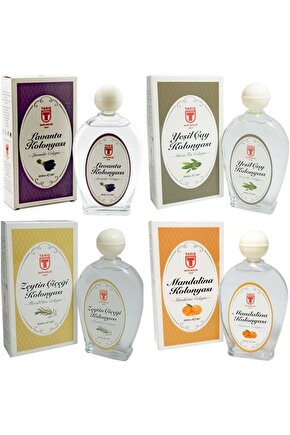 Mandalina & Lavanta & Zeytin Çiçeği & Yeşil Çay Kolonyası 4x200 Ml