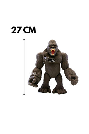 27 Cm Jurassic Clash Mega Canavar Siber Goril Figürü 27 Cm Dev King Kong