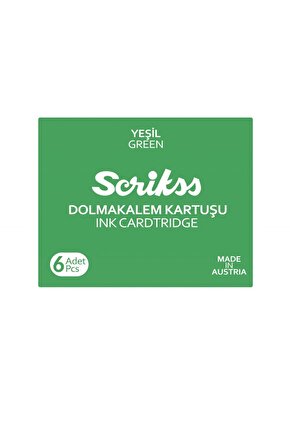 Scrıkss Dolmakalem Kartusu Yesıl 6 Lı