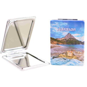 Adrasan Temalı Myros Dikdörtgen Özelleştirilmiş Pu Ayna 85x62x11 mm 01 Nolu Tasarım