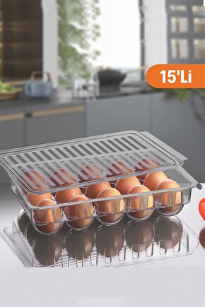 15li Yumurta Saklama Kabı Organizeri - Dolap Içi Yumurtalık