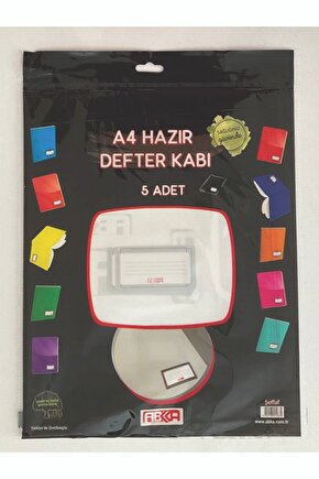 Hazır Defter Kabı Şeffaf 5 Li