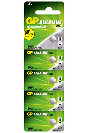 Gp Gp192-c5 Lr41 alkalin Düğme Pil 5li Paket