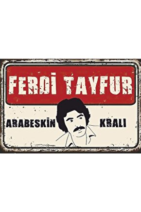 Ferdi Tayfur Arabesk Retro Ahşap Poster