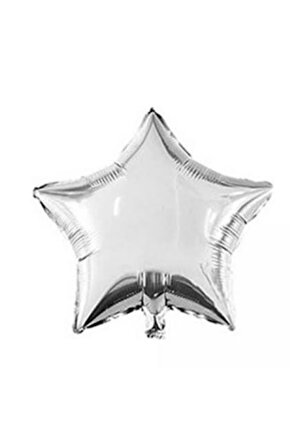GÜMÜŞ  Yıldız Folyo Balon 24 Inç 60 cm 1 Adet