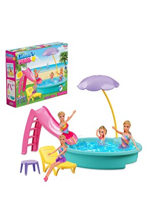 Lindanın Havuzu - Havuz Partisi Oyuncak - Havuz Partisi Seti - Barbie Havuz Seti