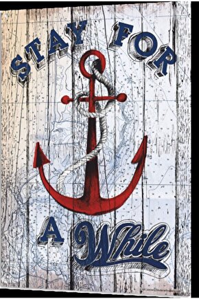 Çapa Denizci Gemici Retro Ahşap Poster