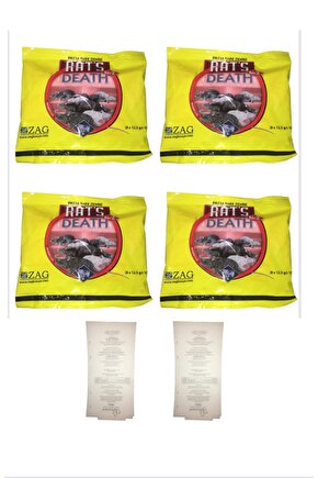 Rats Death Fare Sıçan Ilacı 4 Paket Pasta2 Adet Fare Yapışkanı Hediyeli