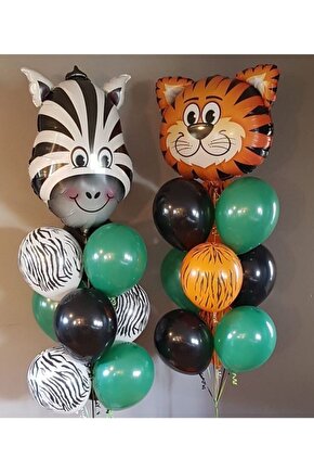 Safari Konsept Safari Folyo Balon Ve Lateks Ve Metalik Balon Safari Balon Safari Doğum Gün