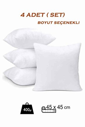 4lü Kırlent İç Yastık (Boyut Seçenekli) (Elyaf Dolumlu)