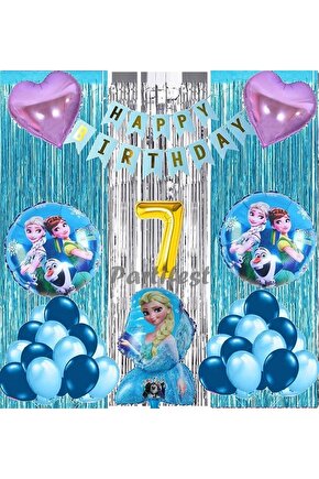 Frozen Elsa 10 Yaş Balon Seti Karlar Ülkesi Konsept Helyum Balon Set Frozen Elsa Doğum Günü Set