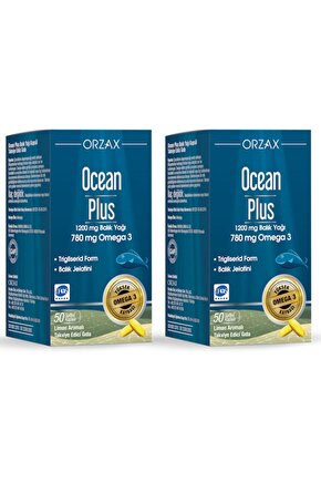 Ocean Plus 1200 Mg 50 Kapsül Balık Yağı (2 Adet)