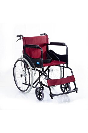 Comfort Plus DM809E Bordo Kumaş Standart Tekerlekli Sandalye