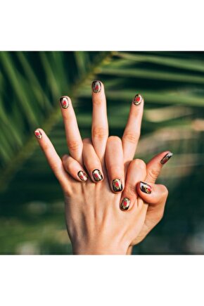 Kırmızı Kalp Tırnak Dövmesi,Tırnak Tattoo,Nail Art ,Tırnak Sticker