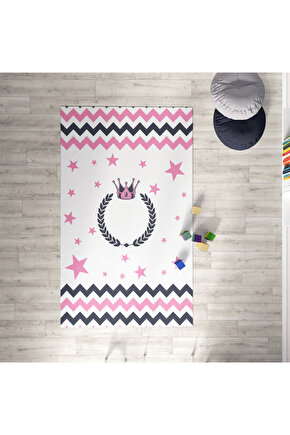 Mekta Home Yıldız Desen Çocuk ve Bebek  Odası Halısı MKTH-155