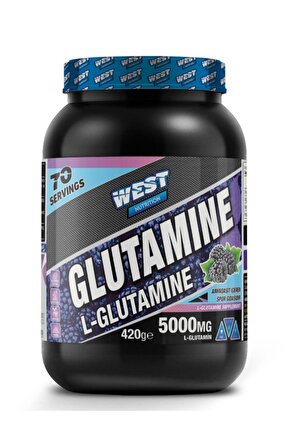 L-Glutamin Glutamine Servis Böğürtlen Aromalı 420 gr 70