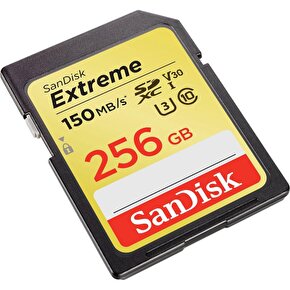 Sandisk Extreme 256GB SDXC 150MBs UHS-I U3 Hafıza Kartı SDSDXV5-256G-GNCIN