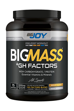 Bigmass Gh Factors Mass Gainer 1500gr Bisküvi Aromalı Karbonhidrat Tozu High Carbonhidrate&Protein