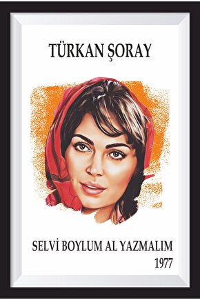 Türkan Şoray Asya Yeşilçam Çerçeve Görünümlü Retro Ahşap Poster