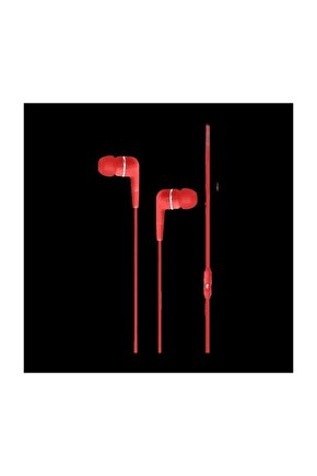5kmm123k We01 Mikrofonlu Kulak İçi Kulaklık Silikonlu Kırmızı