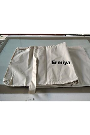 Ermiya Şezlong Minderi Kılıfı Krem Fermuarlı Polyester Impertex Kumaş Süngersiz