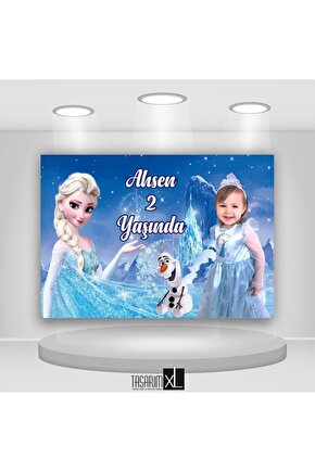 Elsa Temalı Doğum Günü Afişi 100X120 cm