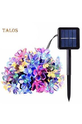 10m Solar Çiçek Led Işık- RGB Karışık Renk